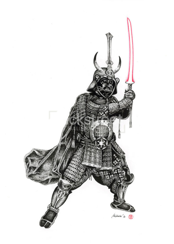 Darth Samurai IV, 24"x34" Giclee Print, by Karol Michalic